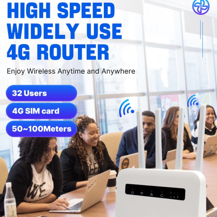 Router inalámbrico enchufable 4G CPE WiFi6, punto de acceso inalámbrico de doble puerto, enchufe de la UE, For European / Asian / African