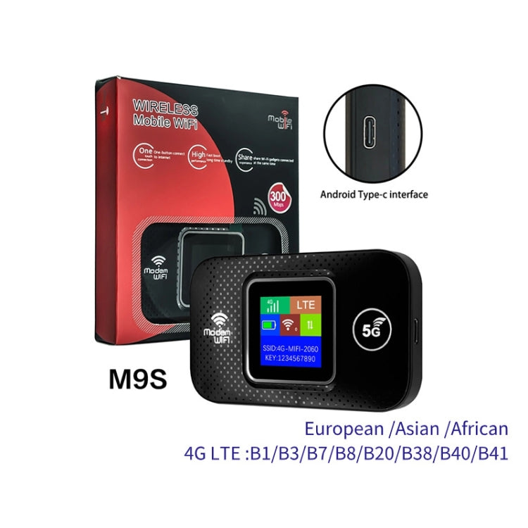 Router inalámbrico enchufable WiFi portátil 4G para coche, M9S-LCD, M9S-LED