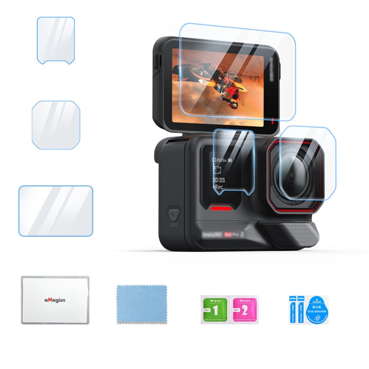 Protector de pantalla de vidrio templado aMagisn para Insta360 Ace Pro 2, 1 Set, 2 Sets
