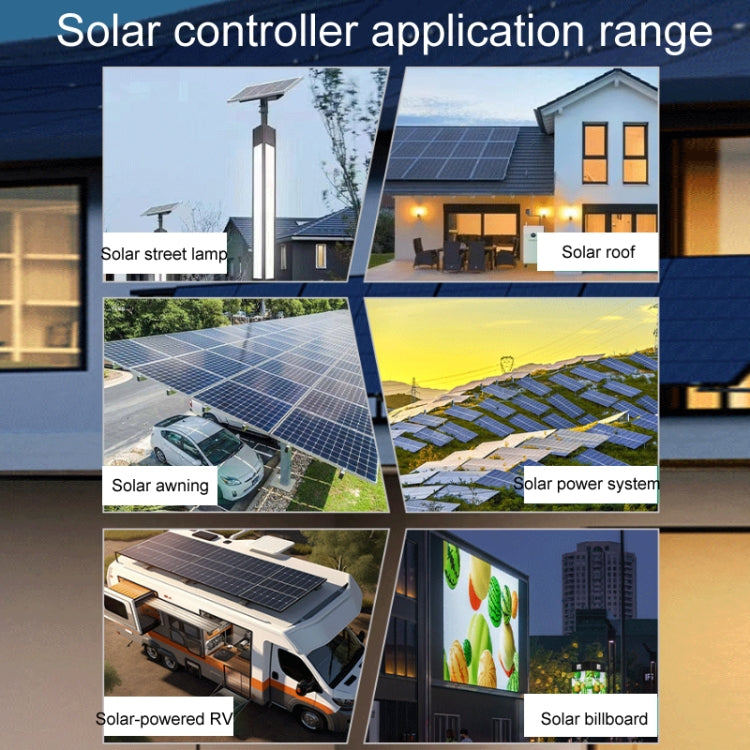 Controlador solar de identificación de iluminación inteligente MPPT de 12 V/24 V y 60 A, CM-D60, CM-D50