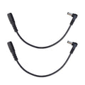 Cable adaptador recto a curvado de 2 piezas CC de 5,5 x 2,1 mm, cable de extensión macho a hembra, B1-2