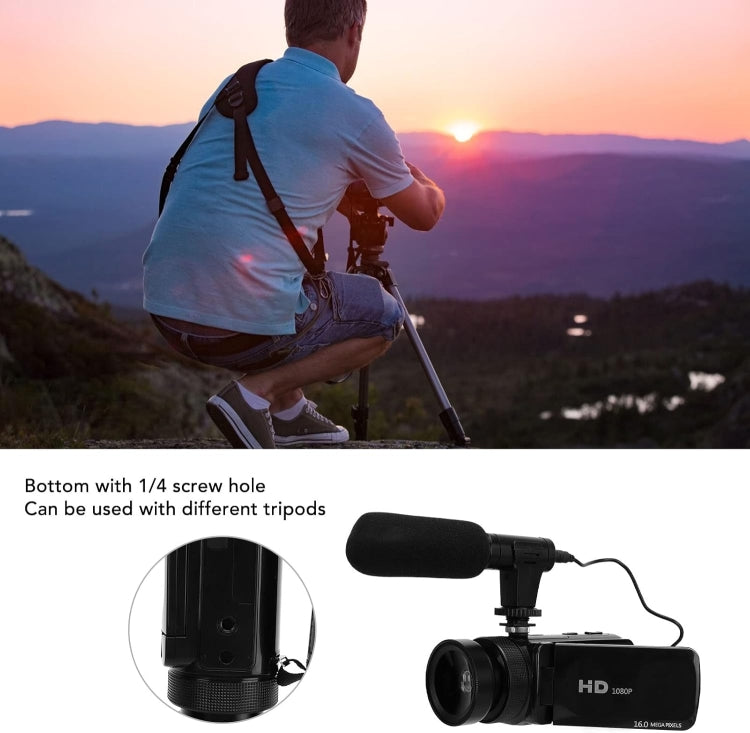 Cámara de video para vlogs con zoom digital de 16 MP y 16 aumentos y pantalla abatible de 2,4 pulgadas, Standard US Plug, Standard EU Plug, Standard UK Plug, Standard AU Plug, With Wide Angle & Mic US Plug, With Wide Angle & Mic EU Plug                ...