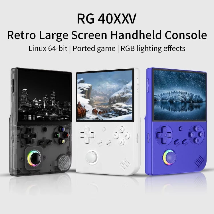 Consola de juegos retro portátil ANBERNIC RG40XXV con joystick y pantalla HD vertical y luz ambiental, 64GB, 64GB+128GB, 64GB+256GB