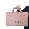 Estuche protector para computadora portátil de PU estilo niña rosa con asa, 14 Inch, 15.6 / 16 Inch