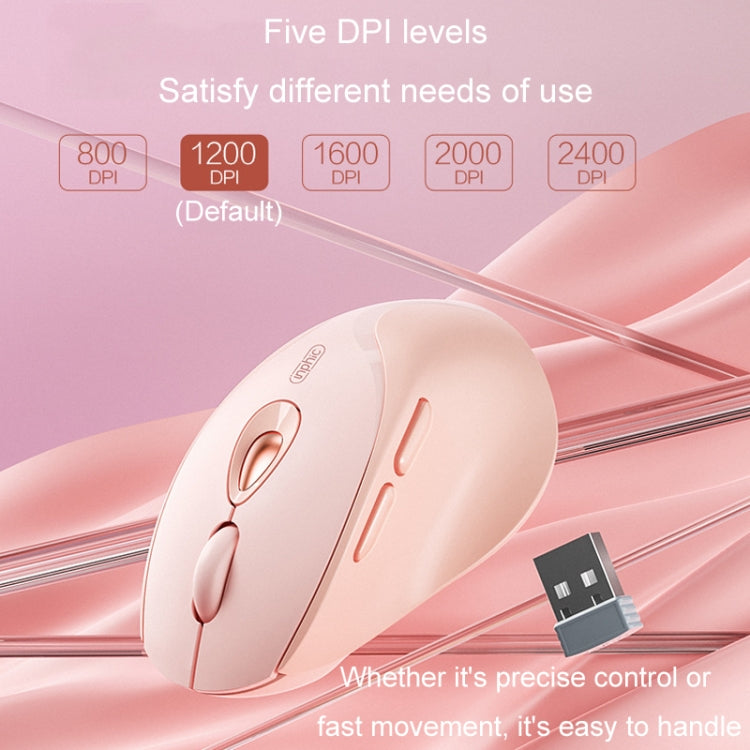 Ratón inalámbrico Inphic DR801 2,4 G + Bluetooth 5.0/4.0 USB Tri-Mode Silencioso Recargable Ratón para juegos para niñas Oficina Hogar
