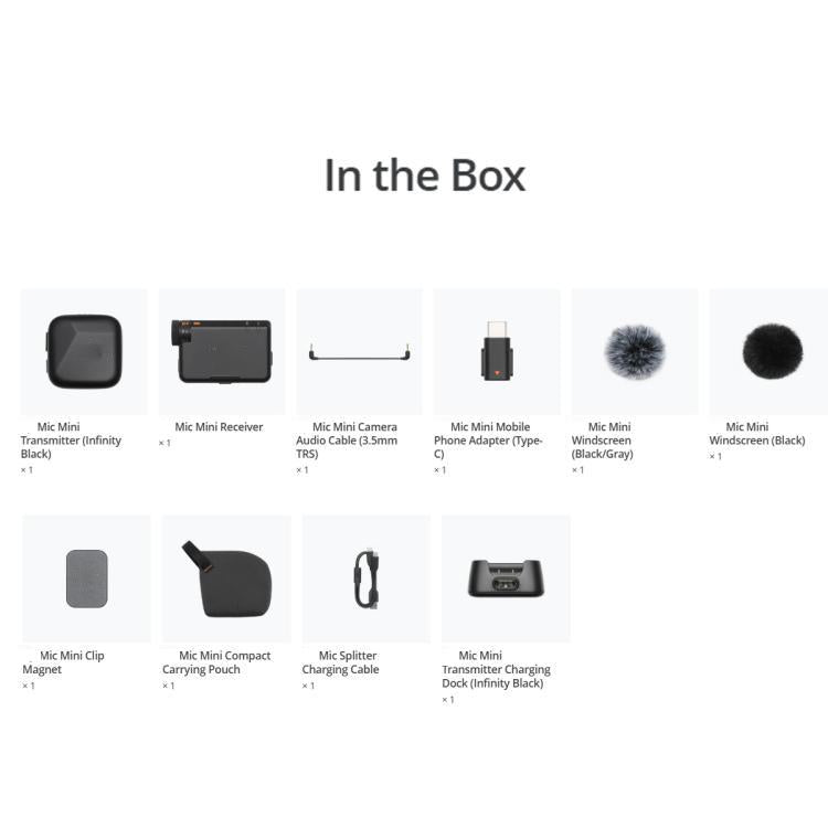 Micrófono DJI Mini original (1 TX + 1 RX), 1 TX + 1 RX
