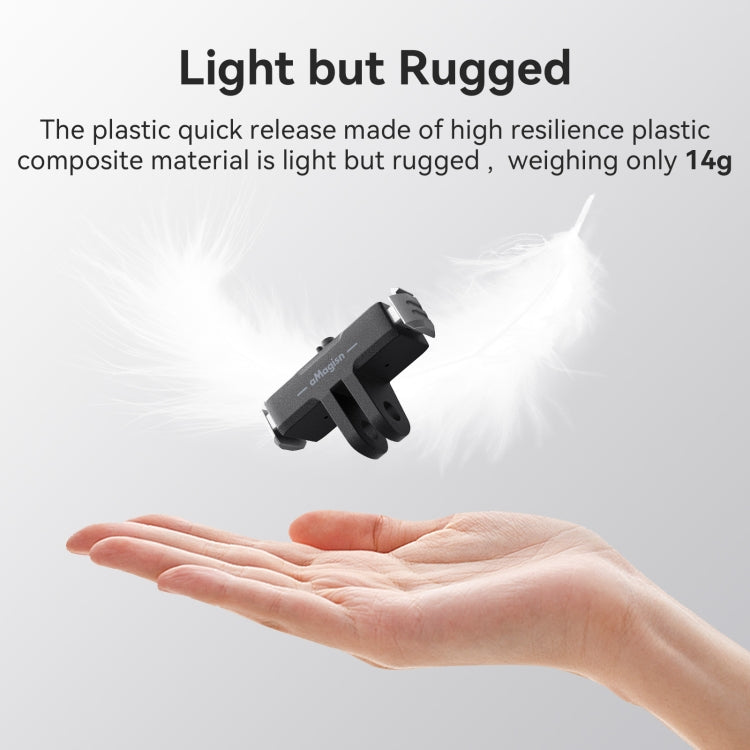 Adaptador de plástico con base de liberación rápida magnética aMagisn para GoPro HERO13 Black, For GoPro HERO13 Plastic