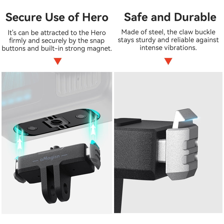 Adaptador de plástico con base de liberación rápida magnética aMagisn para GoPro HERO13 Black, For GoPro HERO13 Plastic