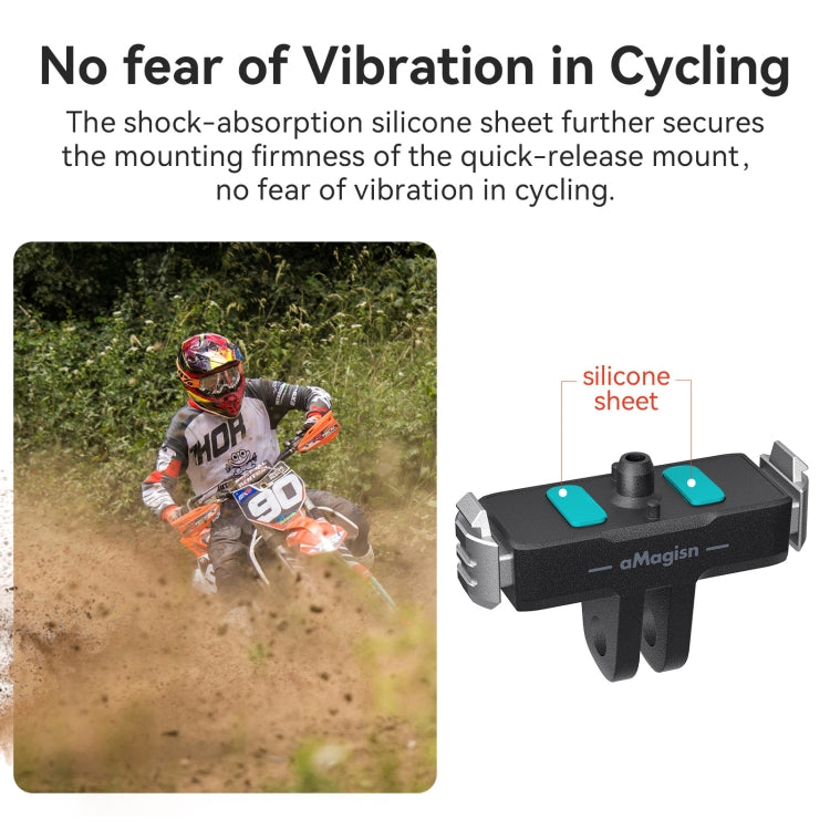 Adaptador de plástico con base de liberación rápida magnética aMagisn para GoPro HERO13 Black, For GoPro HERO13 Plastic
