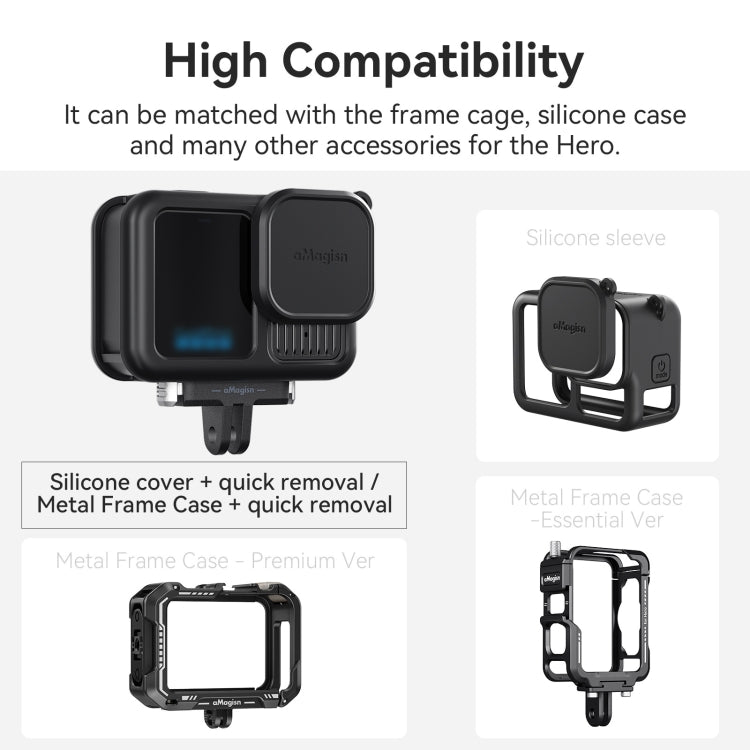 Adaptador de plástico con base de liberación rápida magnética aMagisn para GoPro HERO13 Black, For GoPro HERO13 Plastic