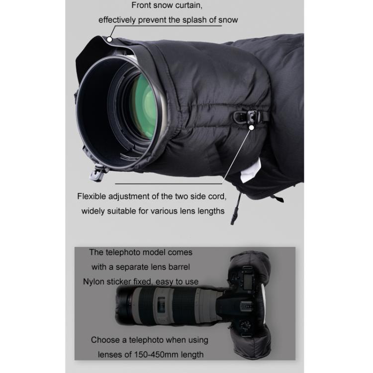 Funda de plumón resistente al frío y al calor para lentes de cámara PGYTECH, Regular, Telephoto