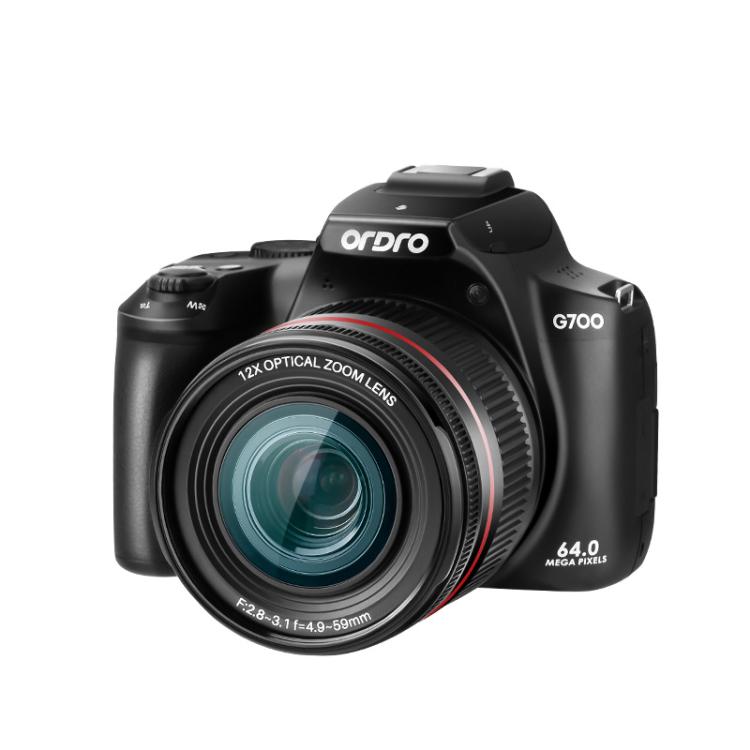 Cámara digital con zoom óptico y pantalla giratoria Ordro 4K Ultra HD, G700