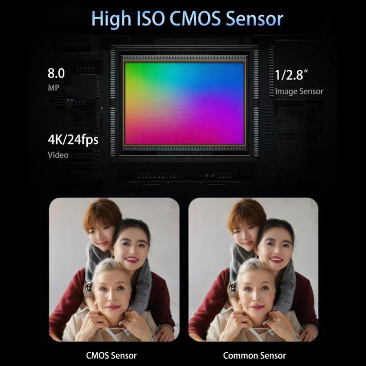 Cámara digital con zoom óptico y pantalla giratoria Ordro 4K Ultra HD, G700