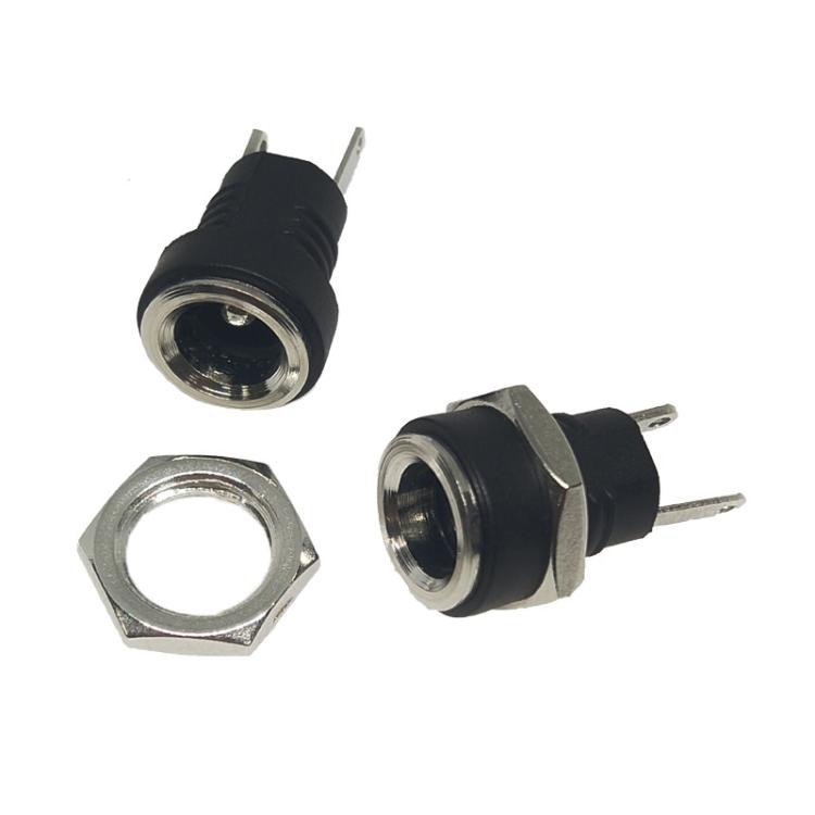 30 piezas de enchufe hembra de CC para equipos electrónicos con tuerca, DC5.5x2.1MM, DC5.5x2.1MM Full Copper, DC5.5x2.5MM, DC3.5x1.3MM