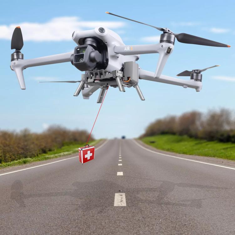 Para DJI Air 3S / Air 3 Drone YX Airdrop System Lanzador recargable Carga 500 g, For DJI Air 3S / Air 3