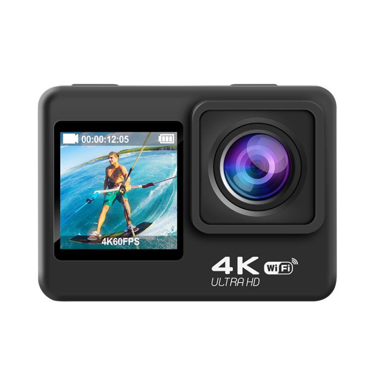 Cámara deportiva con control remoto, pantalla dual, gran angular, EIS, antivibración, táctil, a color, WIFI, Q60TR