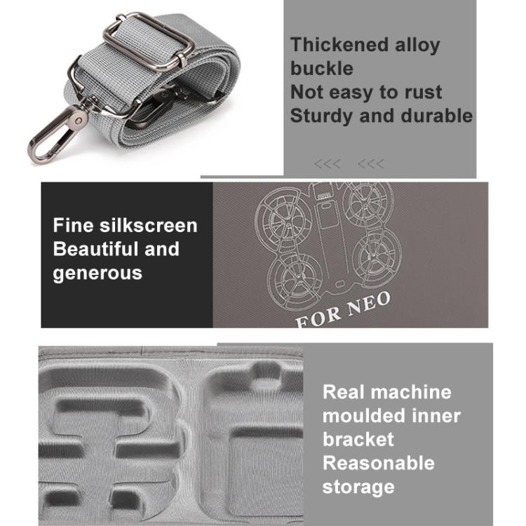 Estuche rígido de PU para DJI Neo BKANO NE-010, bolsa de almacenamiento, bolso de hombro, NE-010