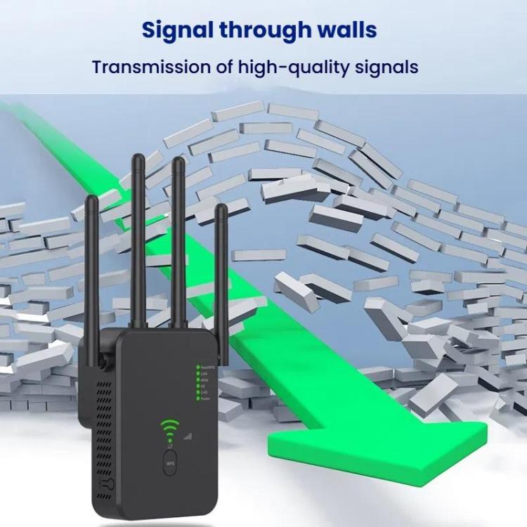 Repetidor inalámbrico Urant U10 de 1200 Mbps, 2,4 G y 5,8 G, amplificador de señal WiFi con 4 antenas, US Plug Black, US Plug White, EU Plug Black, EU Plug White, UK Plug Black, UK Plug White