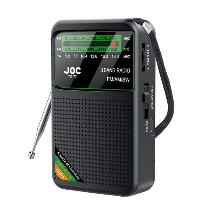 Radio portátil de banda completa y canal completo JOC TG-77 Mini FM/AM/SW