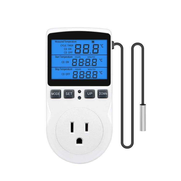 Termostato digital inteligente con retroiluminación, interruptor de control de temperatura con cuenta regresiva, enchufe, controlador de temperatura con temporizador, Backlight US Plug, Backlight UK Plug, Backlight AU Plug