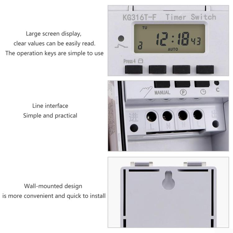 Temporizador inteligente con interruptor automático para el hogar de 220 V