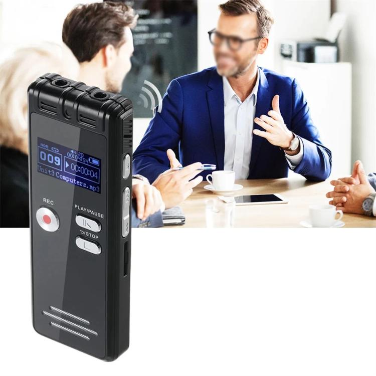 Grabadora de entrevistas con pantalla LED de 0,8 pulgadas SK6, reproductor de MP3 recargable por USB, Without Memory, 32GB