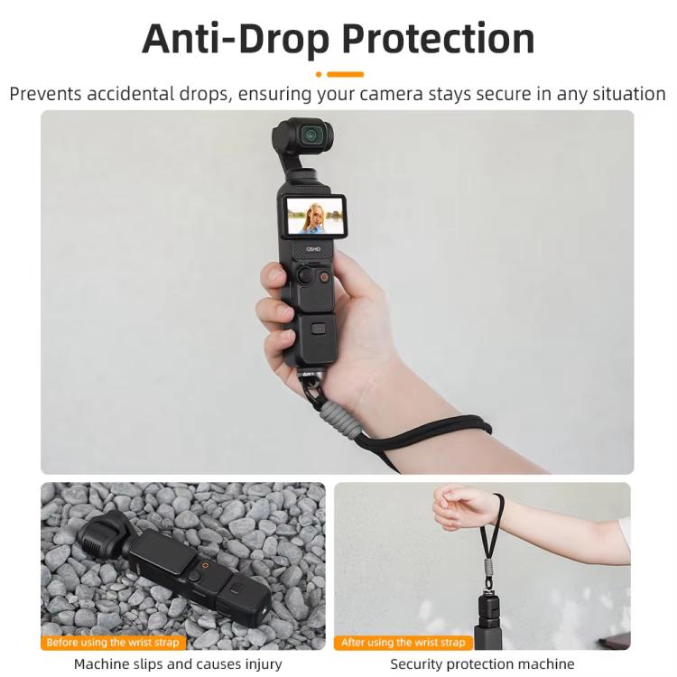 Correa de muñeca para cámara deportiva BRDRC con cordón para prevención de pérdida de tornillo de 1/4 de pulgada, accesorios