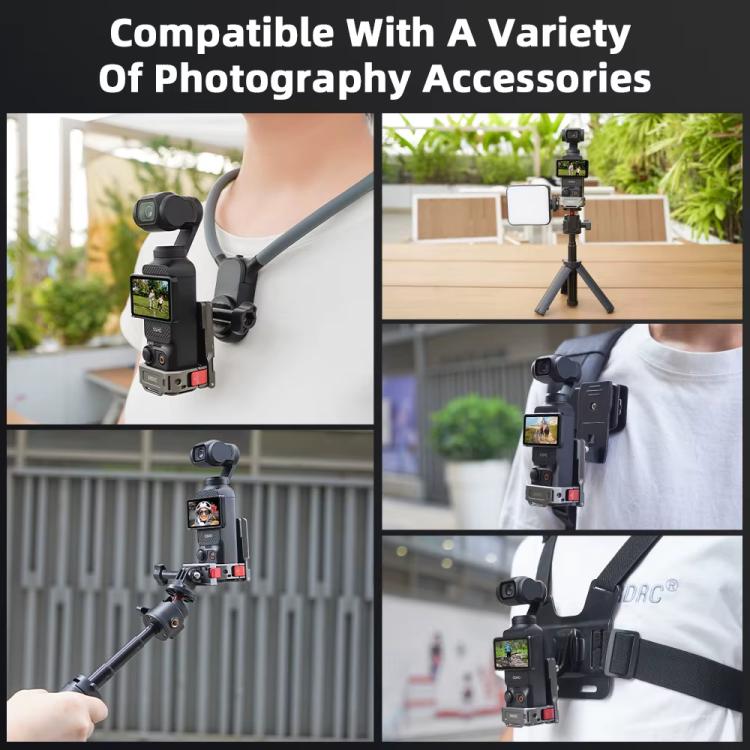 Adaptador de clip trasero de expansión con base magnética multifuncional para DJI OSMO Pocket 3 BRDRC PO3005, accesorio de bisel, For DJI OSMO Pocket 3 Tarnish