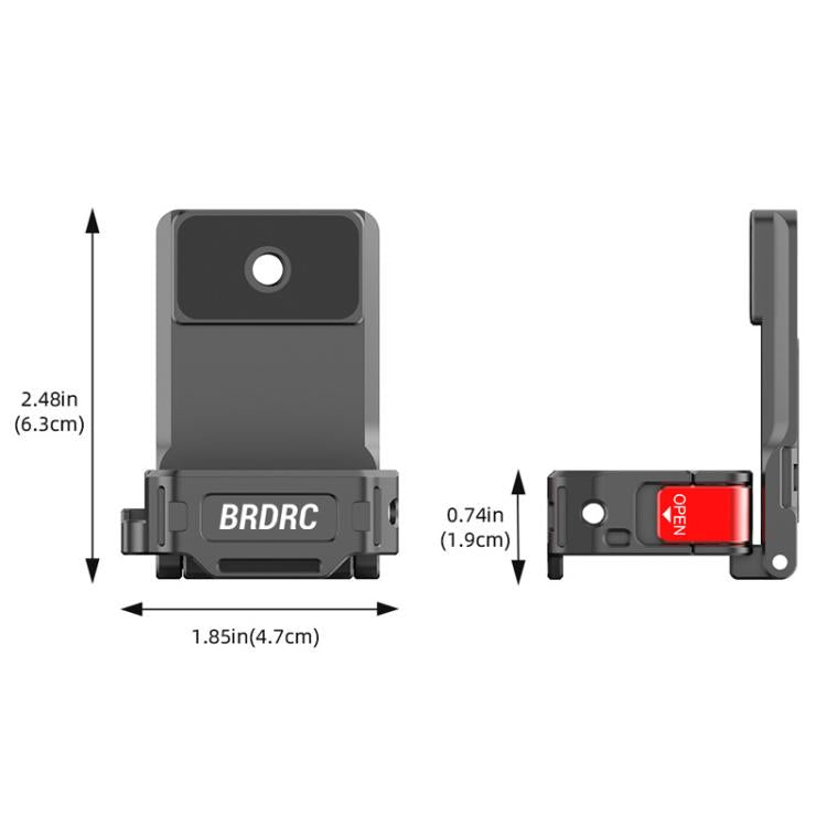 Adaptador de clip trasero de expansión con base magnética multifuncional para DJI OSMO Pocket 3 BRDRC PO3005, accesorio de bisel, For DJI OSMO Pocket 3 Tarnish