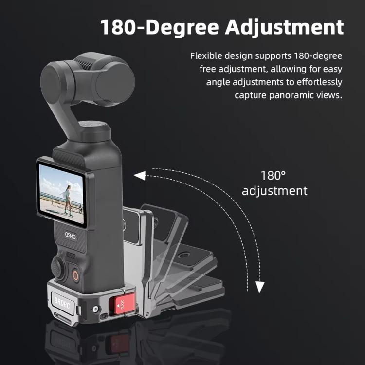Adaptador de clip trasero de expansión con base magnética multifuncional para DJI OSMO Pocket 3 BRDRC PO3005, accesorio de bisel, For DJI OSMO Pocket 3 Tarnish