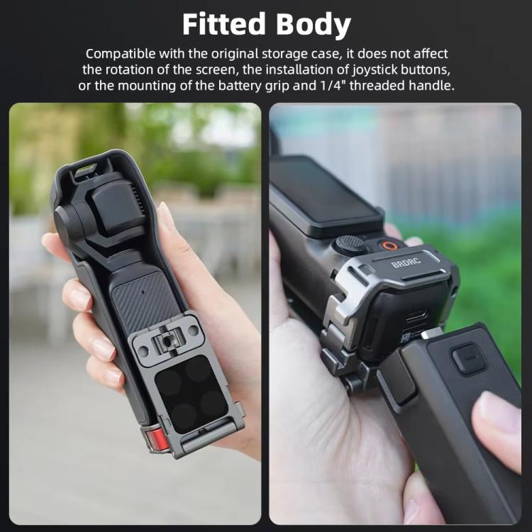 Adaptador de clip trasero de expansión con base magnética multifuncional para DJI OSMO Pocket 3 BRDRC PO3005, accesorio de bisel, For DJI OSMO Pocket 3 Tarnish