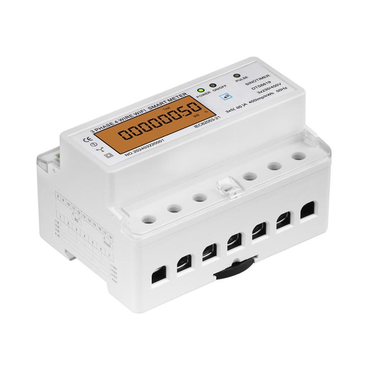 Medidor de energía WiFi trifásico Tuya CA 380 V, SINOTIMER DTS6619-050 80A With Switch, SINOTIMER DTS6619-049 100A Without Switch