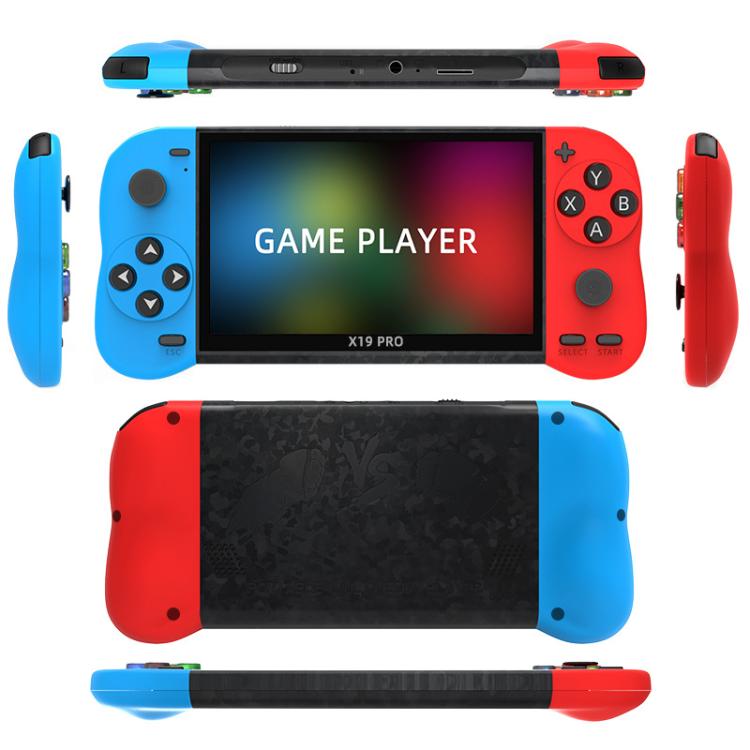 Consola de juegos portátil X19 Pro con pantalla de 5,1 pulgadas, compatible con salida de TV AV y tarjeta de memoria de 8 GB