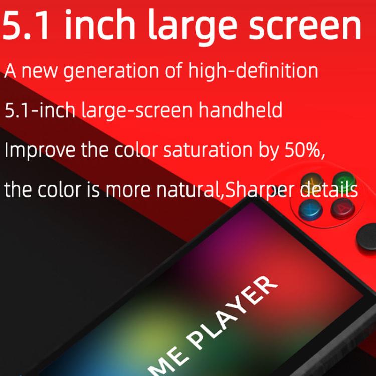 Consola de juegos portátil X19 Pro con pantalla de 5,1 pulgadas, compatible con salida de TV AV y tarjeta de memoria de 8 GB