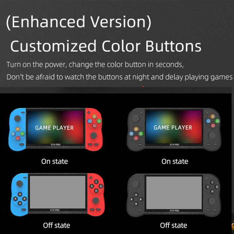 Consola de juegos portátil X19 Pro con pantalla de 5,1 pulgadas, compatible con salida de TV AV y tarjeta de memoria de 8 GB