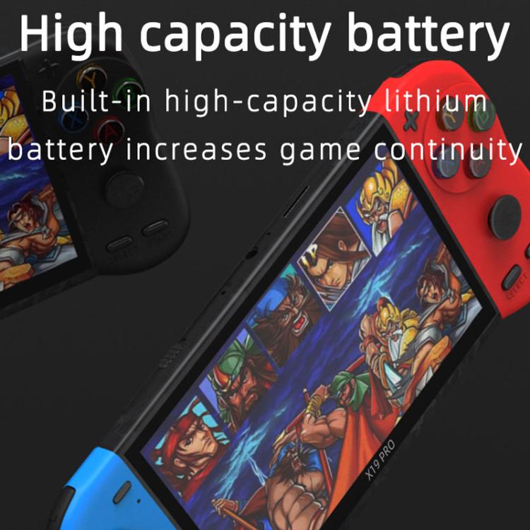 Consola de juegos portátil X19 Pro con pantalla de 5,1 pulgadas, compatible con salida de TV AV y tarjeta de memoria de 8 GB