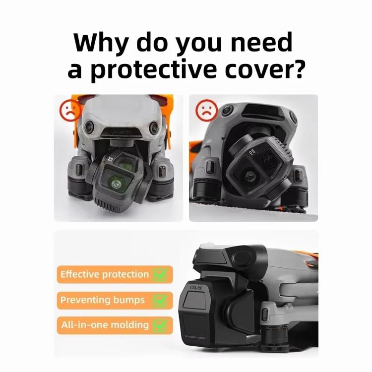 Para DJI Air 3S BRDRC Cubierta protectora de lente a prueba de polvo Anti-golpes Clip fijo Protector de cardán