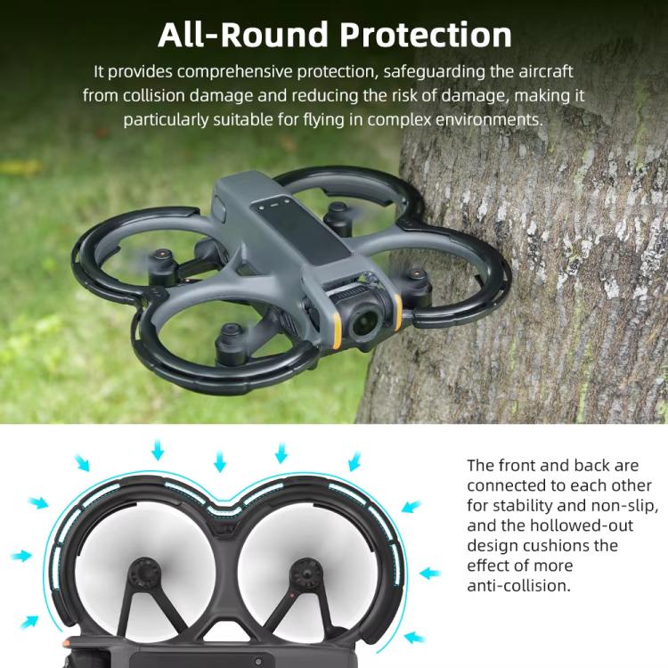 Para DJI Avata 2 BRDRC Protector de paleta integrado Anillo de parachoques de una pieza