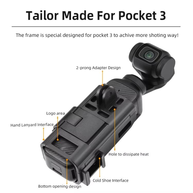 Para DJI Osmo Pocket 3 Flymile Soporte magnético Base fija Clip trasero Adaptador Bisel Accesorios, 4pcs /Set, 6pcs /Set