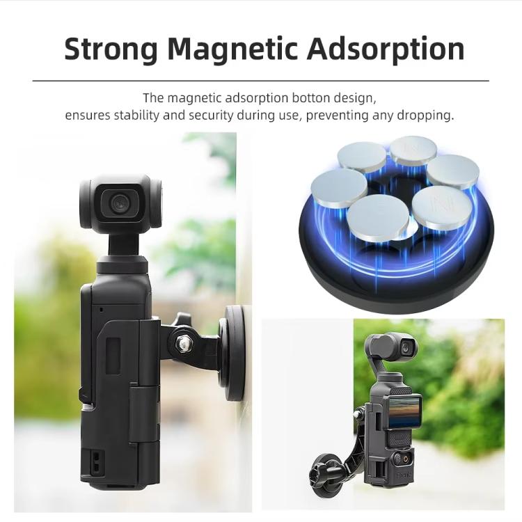 Para DJI Osmo Pocket 3 Flymile Soporte magnético Base fija Clip trasero Adaptador Bisel Accesorios, 4pcs /Set, 6pcs /Set