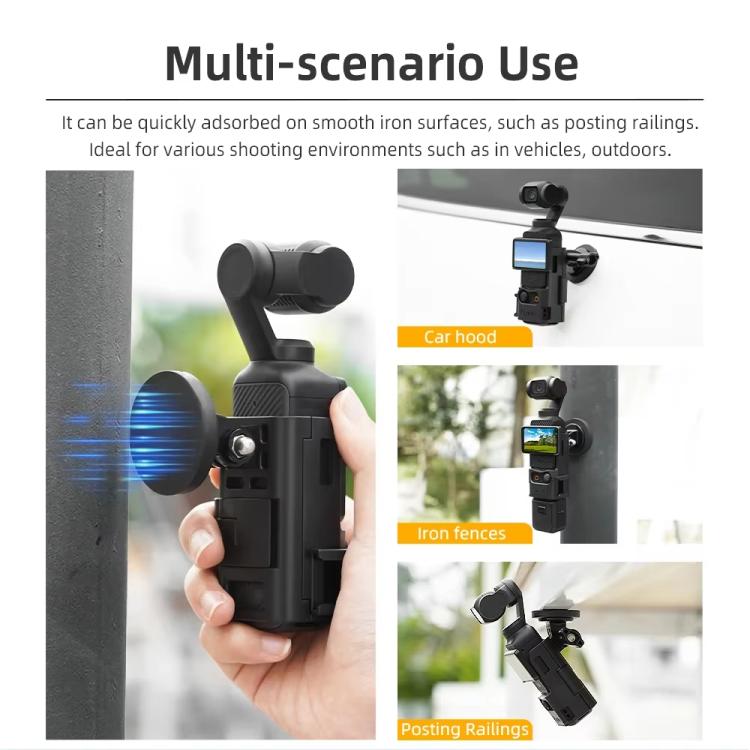 Para DJI Osmo Pocket 3 Flymile Soporte magnético Base fija Clip trasero Adaptador Bisel Accesorios, 4pcs /Set, 6pcs /Set