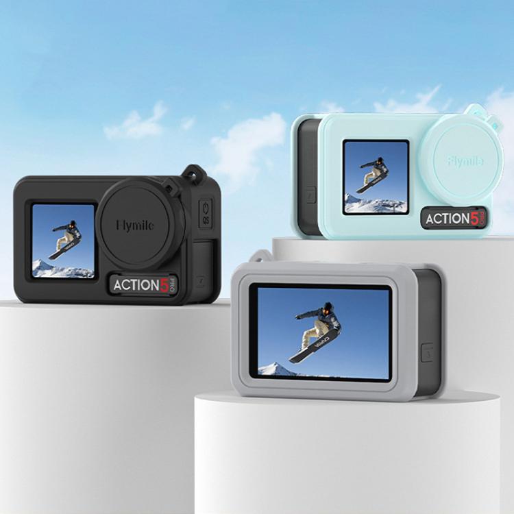 Funda de silicona Flymile para lentes de cámara deportiva, fundas protectoras para DJI Osmo Action 3/4/5 Pro