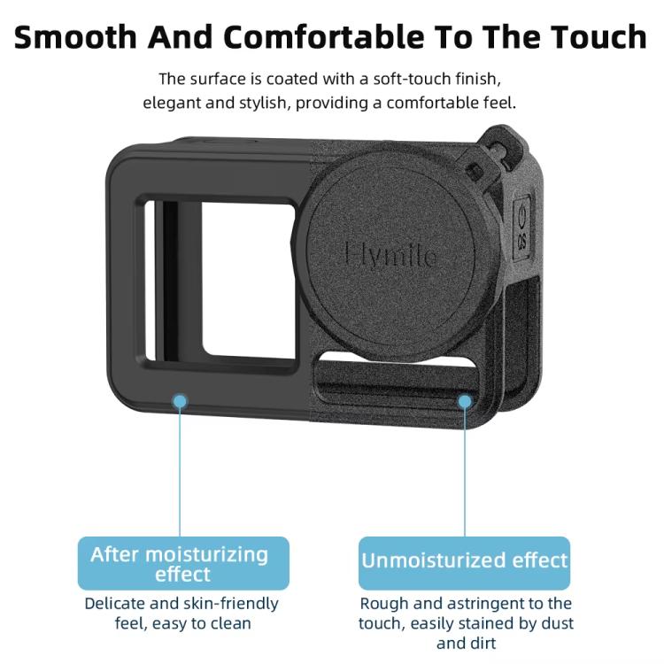 Funda de silicona Flymile para lentes de cámara deportiva, fundas protectoras para DJI Osmo Action 3/4/5 Pro