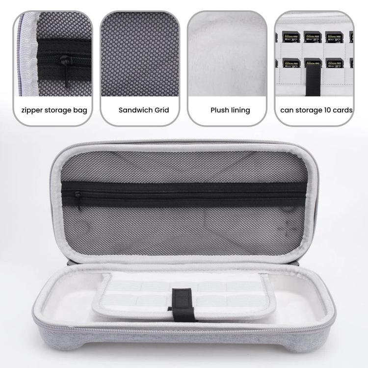 Bolsa de almacenamiento de tela EVA para consola de juegos Nintendo Switch 2, X-Pattern Gray, X-Pattern Black