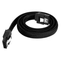 Cable SATA3.0 con cuerpo trenzado con protección de papel de aluminio Cable de alimentación para disco duro de computadora, 0.5m