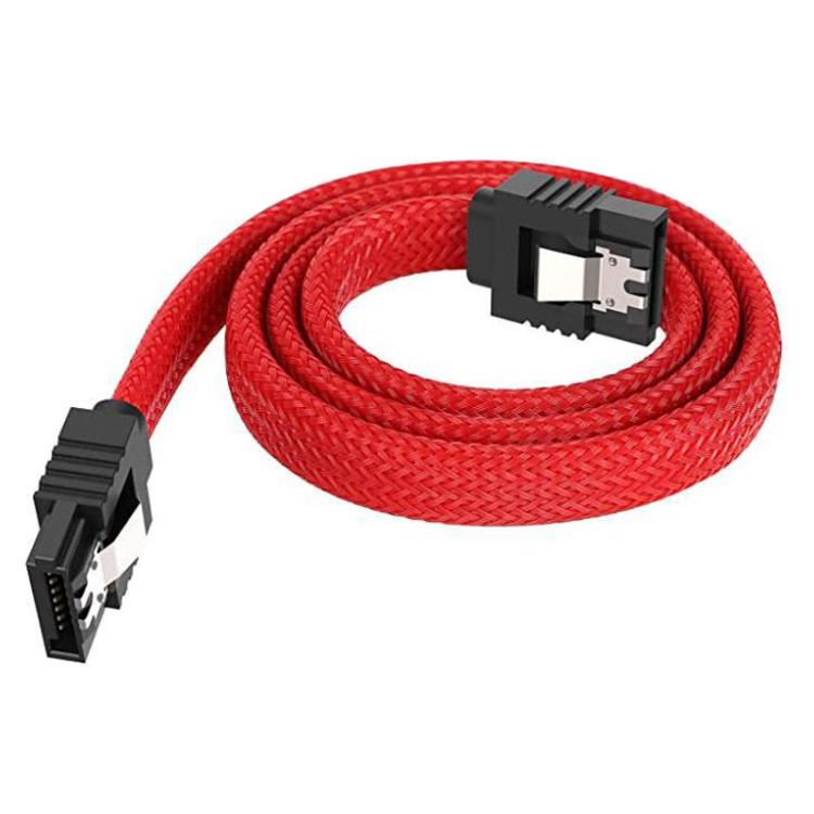 Cable SATA3.0 con cuerpo trenzado con protección de papel de aluminio Cable de alimentación para disco duro de computadora, 0.5m