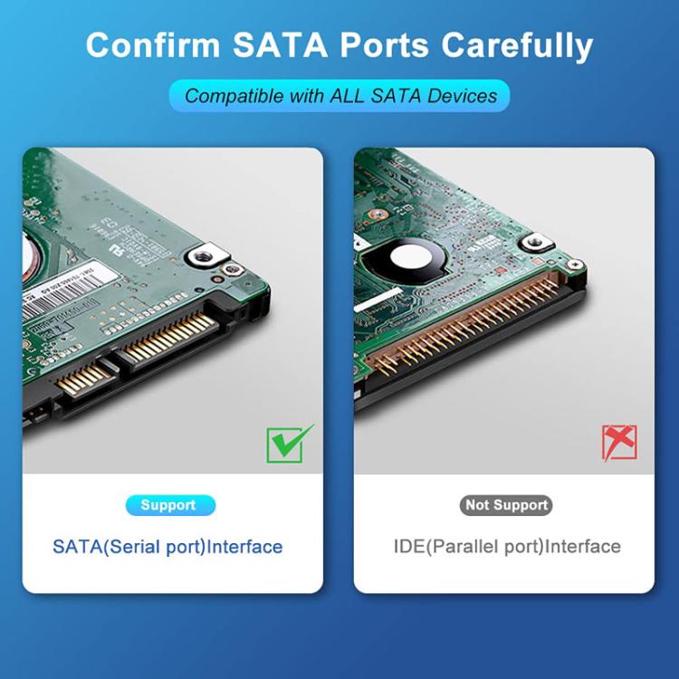 Cable SATA3.0 con cuerpo trenzado con protección de papel de aluminio Cable de alimentación para disco duro de computadora, 0.5m