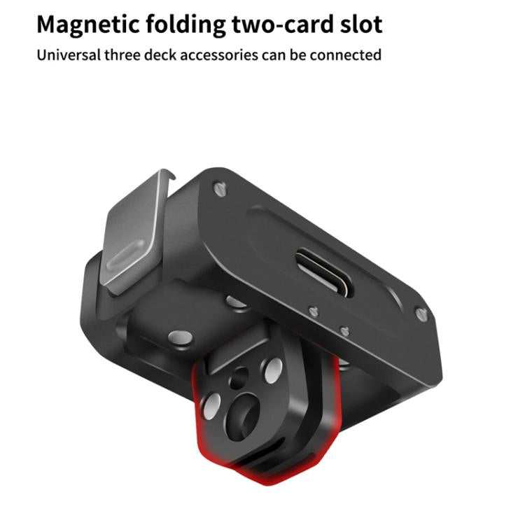 Base de carga magnética para cámara DJI Osmo Action 2 con orificio de 1/4 de pulgada y Arri, Only Base, Set A, Set B, Set C, Set D
