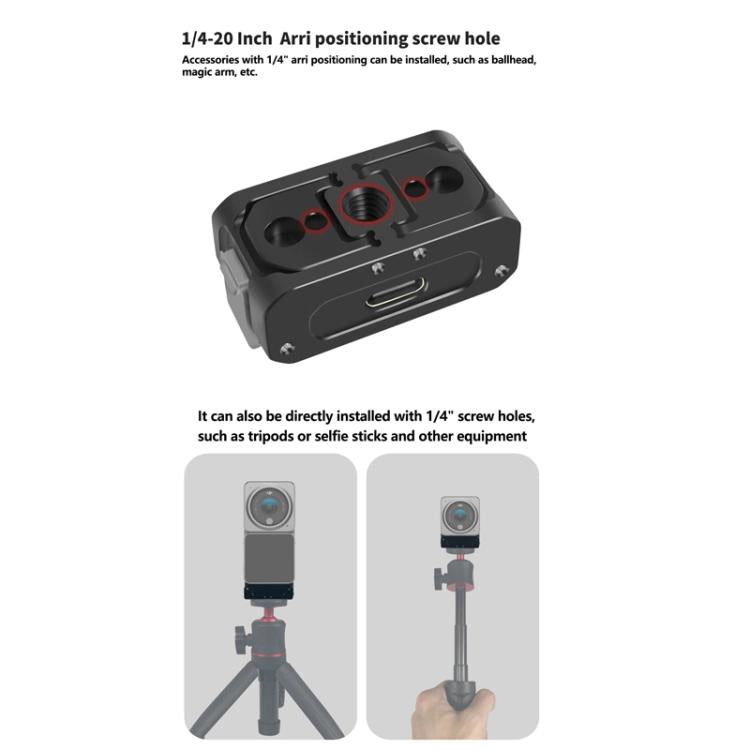 Base de carga magnética para cámara DJI Osmo Action 2 con orificio de 1/4 de pulgada y Arri, Only Base, Set A, Set B, Set C, Set D