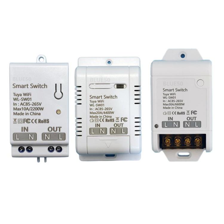 El interruptor inteligente Tuya WiFi es compatible con el control por voz de Amazon ALEXA/Google HOME, 10A, 20A, 30A